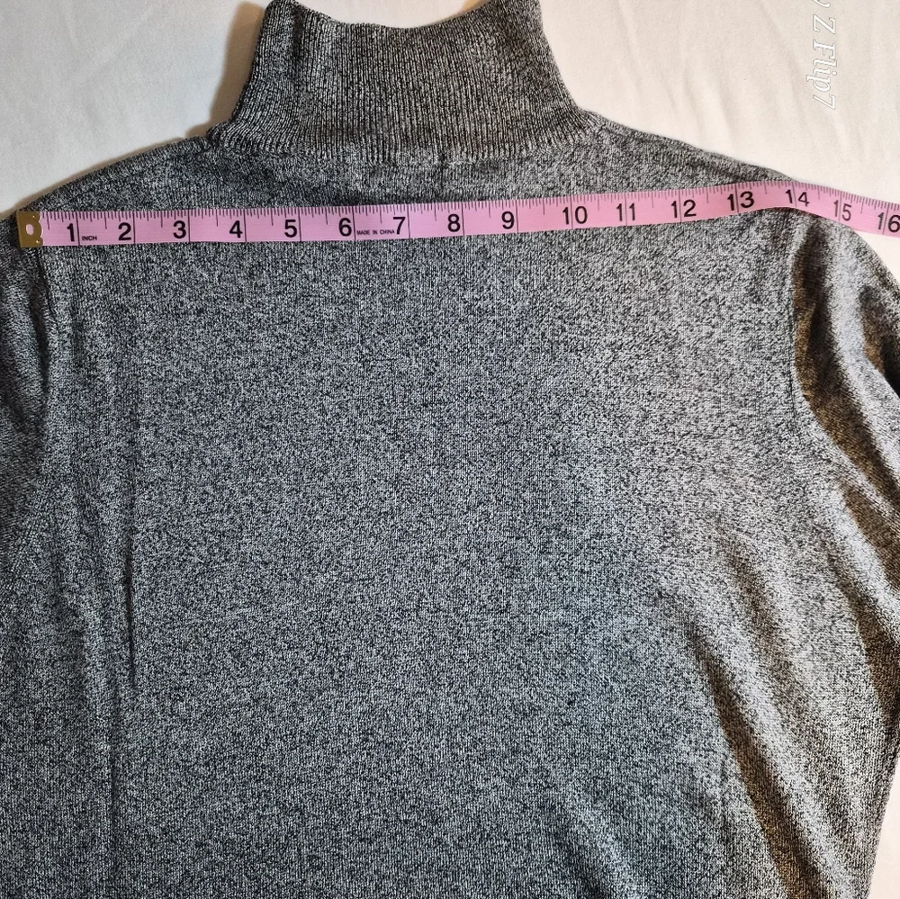 ​Valerie Separates 100% Silk Grey Mock Neck Knit Sweater Large L - Picture 6 of 8